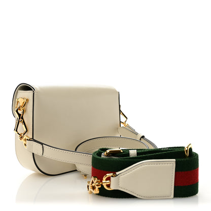 Gucci Azalea Calfskin Web Mini Horsebit 1955 Shoulder Bag Mystic White 3 of 11