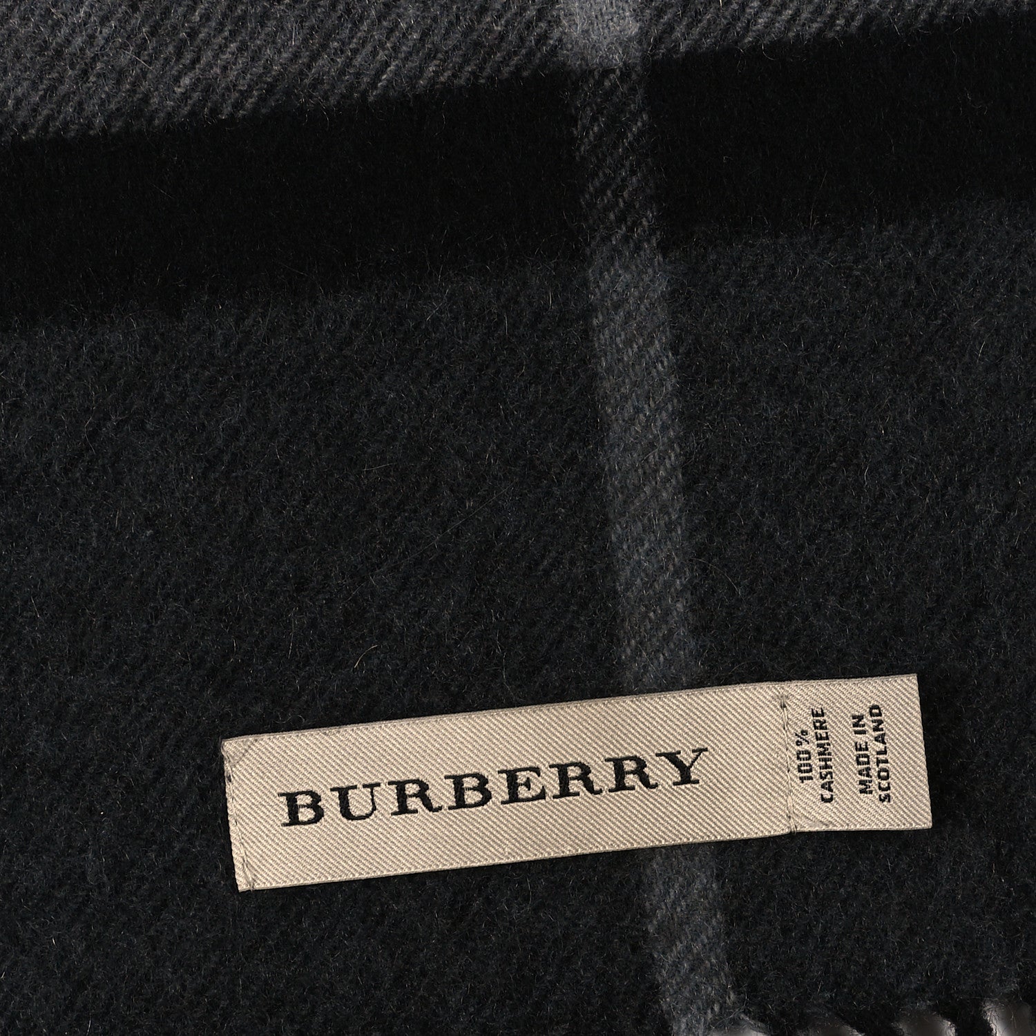 Burberry Cashmere Giant Check Scarf Grey 3 of 3