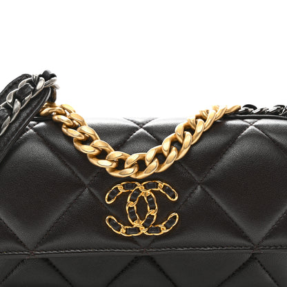 Chanel Goatskin Quilted Chanel 19 Glasses Case With Chain Brown 10 of 12