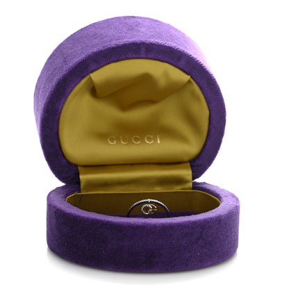 Gucci 18K White Gold Running G Charm Ring 53 6.5 5 of 5