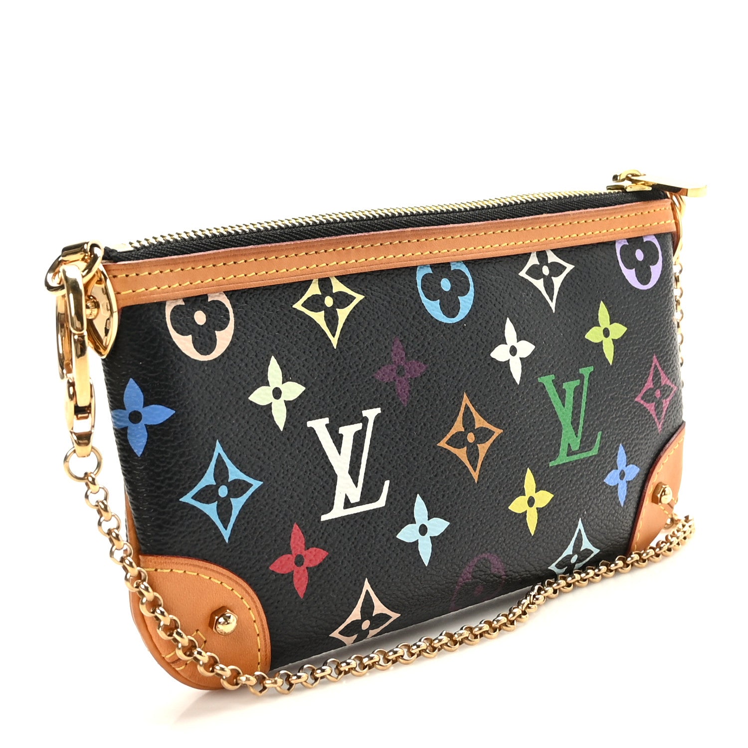 Louis Vuitton Monogram Multicolor Pochette Milla MM Black 3 of 8