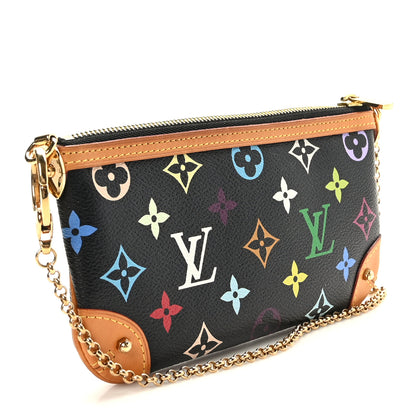 Louis Vuitton Monogram Multicolor Pochette Milla MM Black 3 of 8
