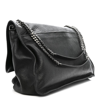 Saint Laurent Grained Lambskin Monogram Oversized Niki Chain Satchel Black 3 of 15