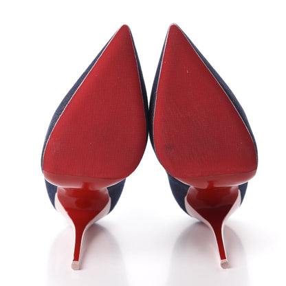 Christian Louboutin Denim Patent So Kate 120 Pumps 39.5 Blue Pompadour 6 of 9