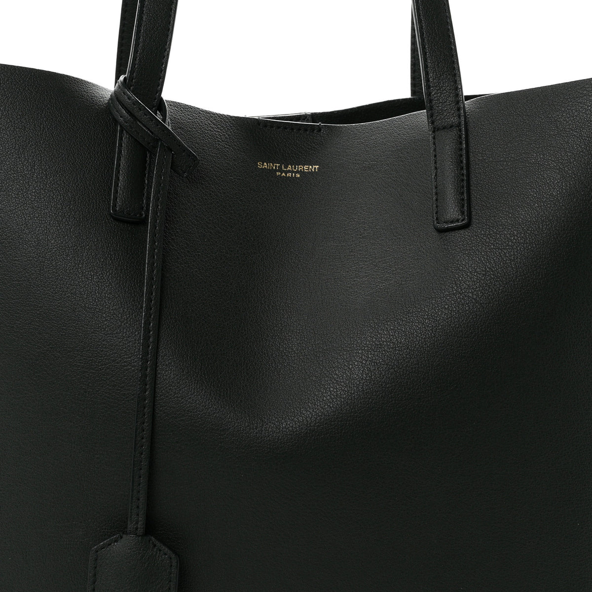 Saint Laurent Calfskin Large Shopping Tote Dark Green 9 of 11