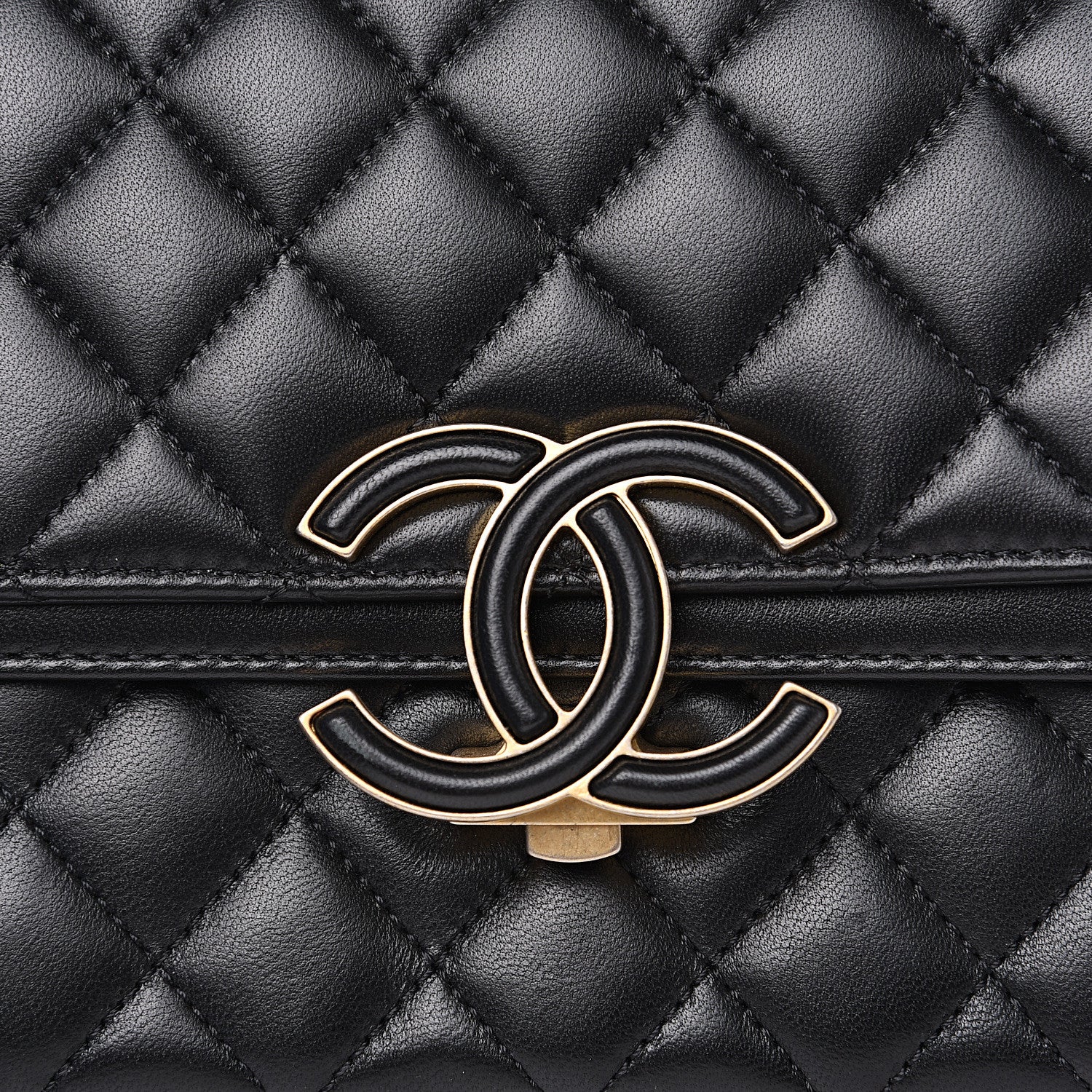 Chanel Lambskin Quilted Large CC Chic Flap Black 6 of 8