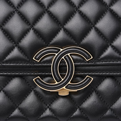 Chanel Lambskin Quilted Large CC Chic Flap Black 6 of 8