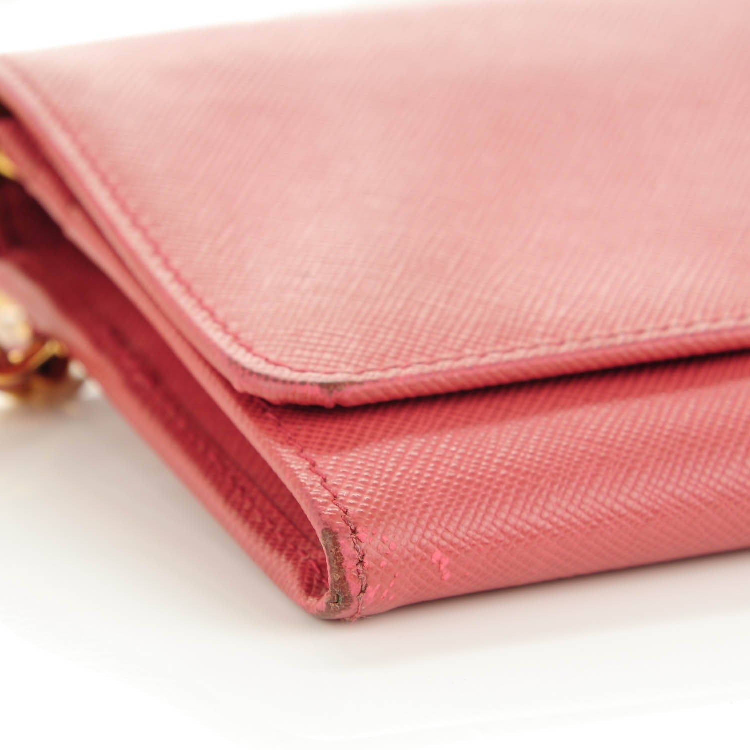 Prada Saffiano Metal Oro Chain Wallet Tamaris 8 of 9