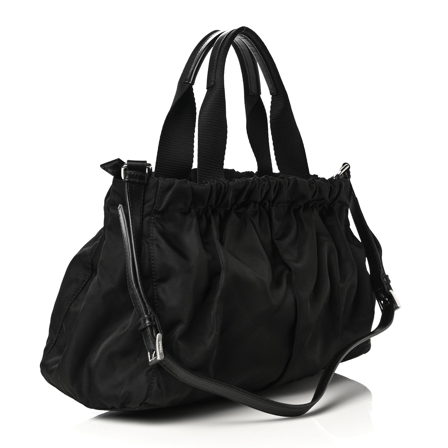 Prada Tessuto Nylon Shoulder Bag Black 2 of 11