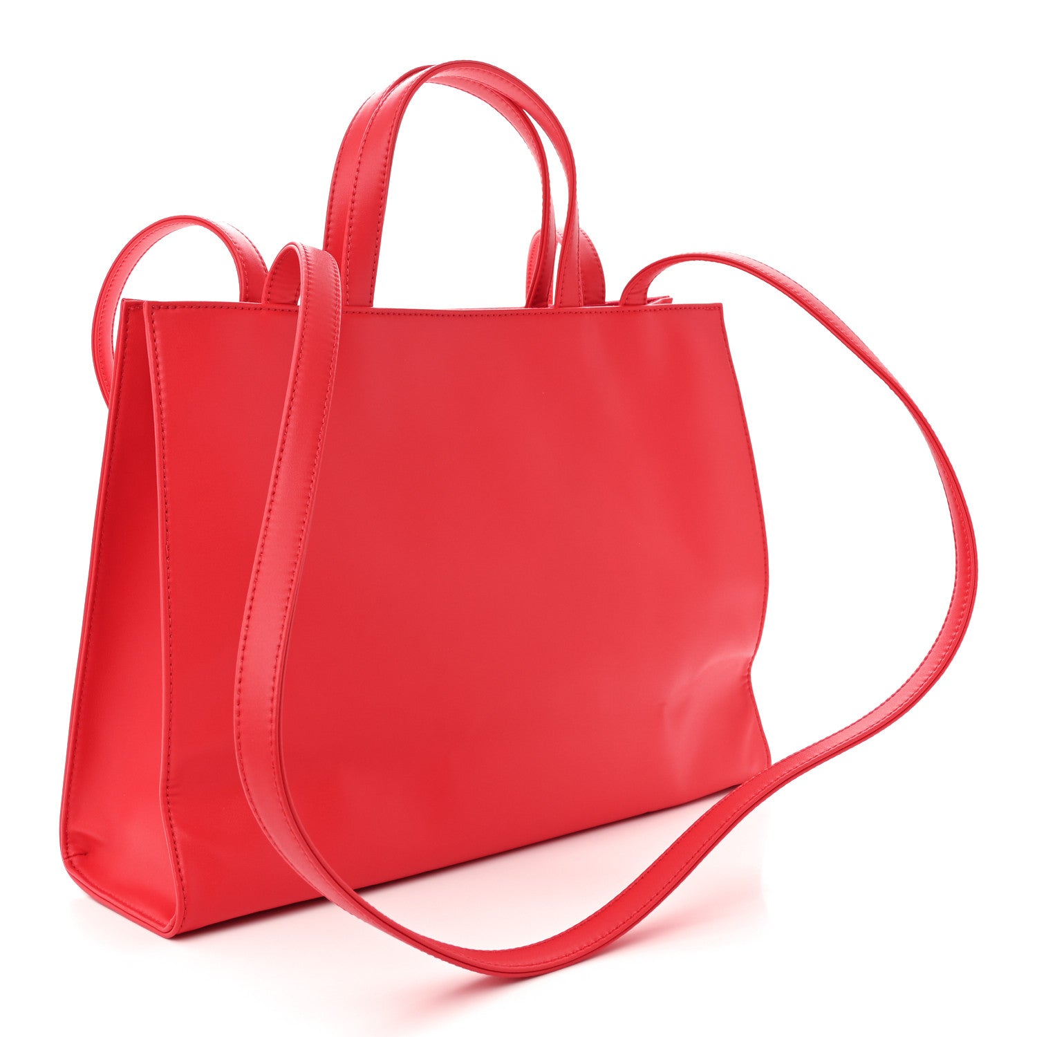 Telfar Vegan Leather Medium Shopping Bag Red 3 of 14