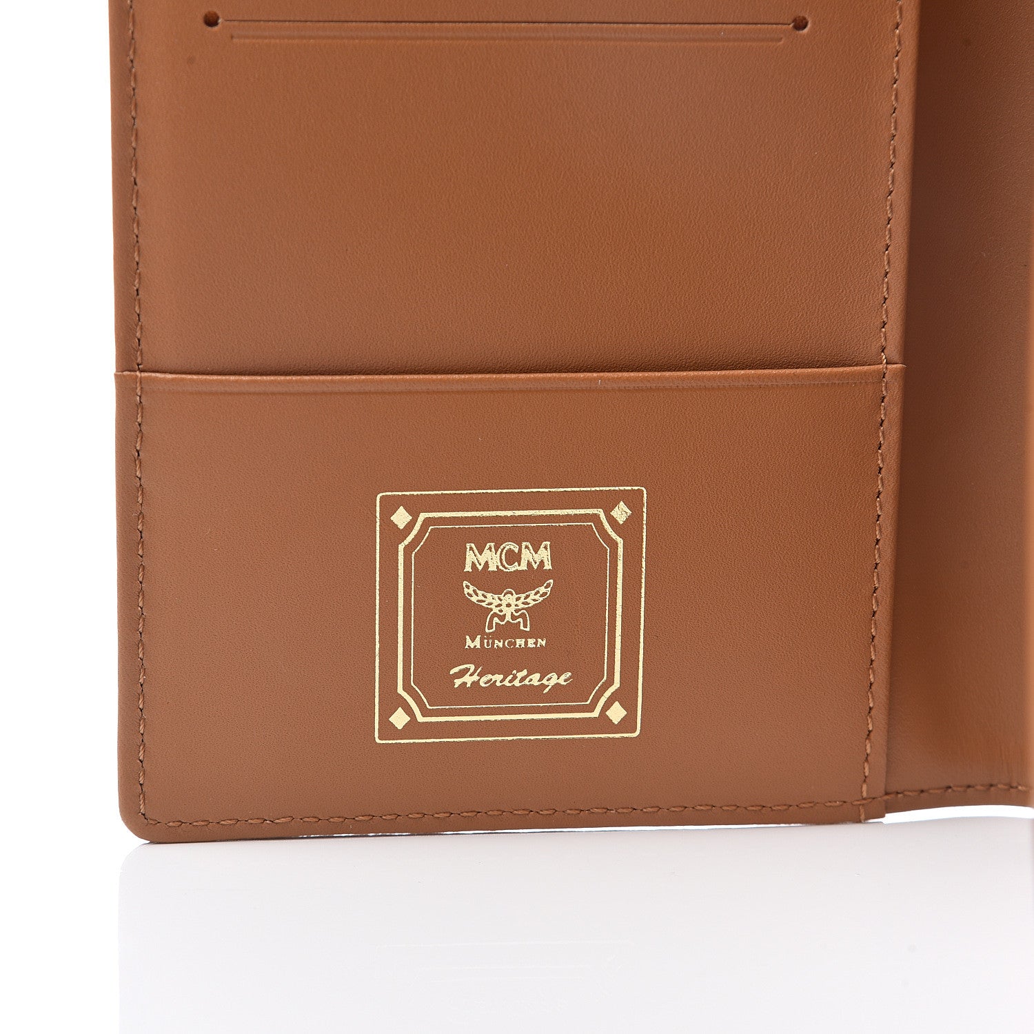 MCM Visetos Heritage Bi-Fold Card Case Cognac 5 of 5