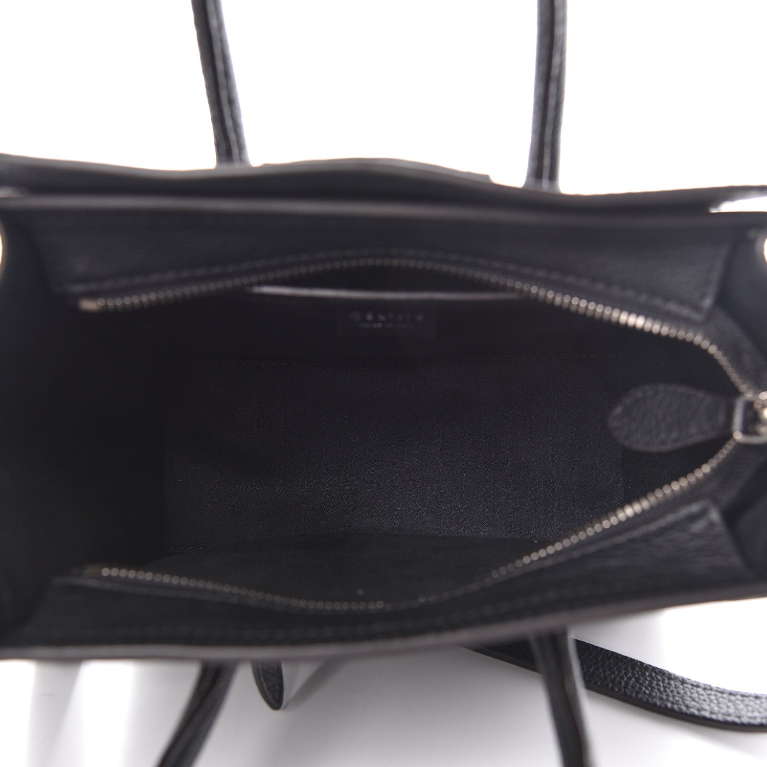 Celine Drummed Calfskin Nano Luggage Black 6 of 12