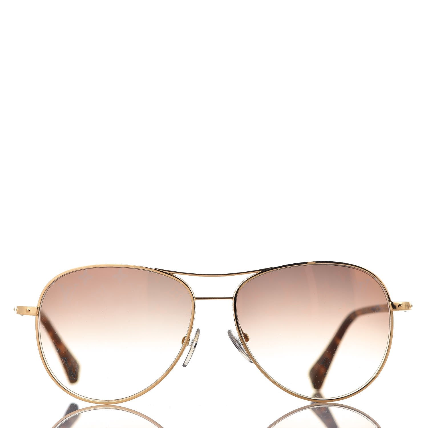 Louis Vuitton Conspiration Pilote Sunglasses Z0164U Gold 2 of 8