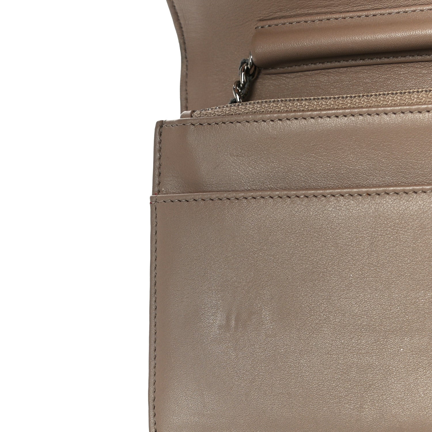Chanel Vinyl Lipstick Wallet On Chain WOC Beige 10 of 14