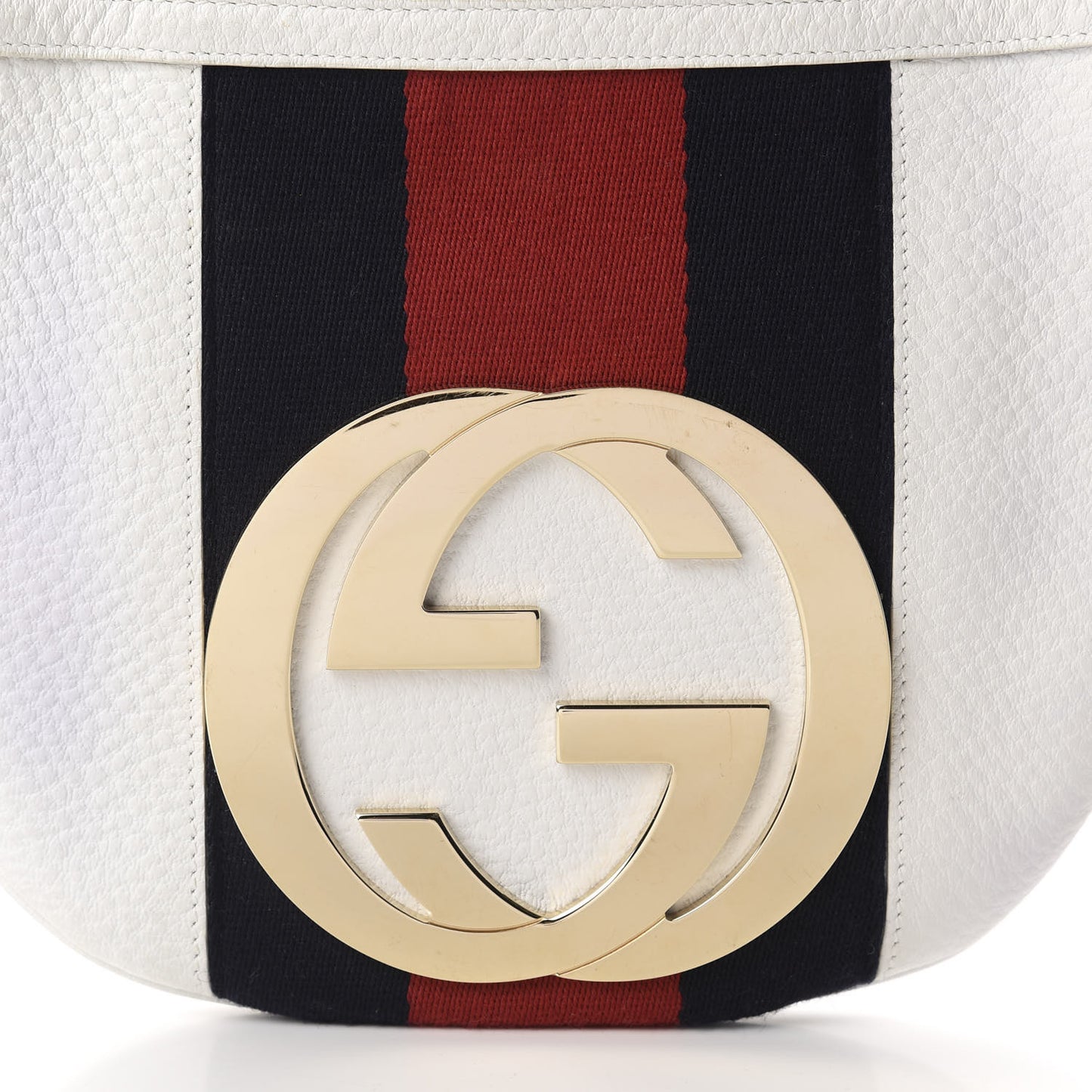 Calfskin Web Small Blondie Hobo White