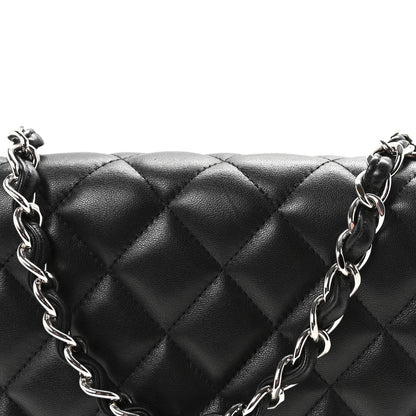 Chanel Lambskin Quilted Jumbo Single Flap Black 8 of 10