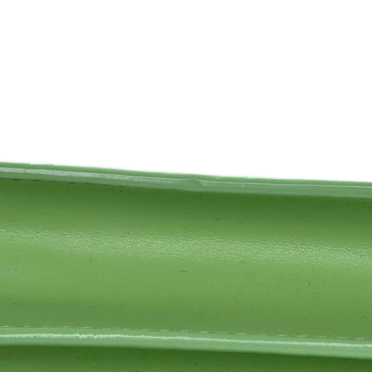 Patent Crossbody CC Phone Holder Light Green