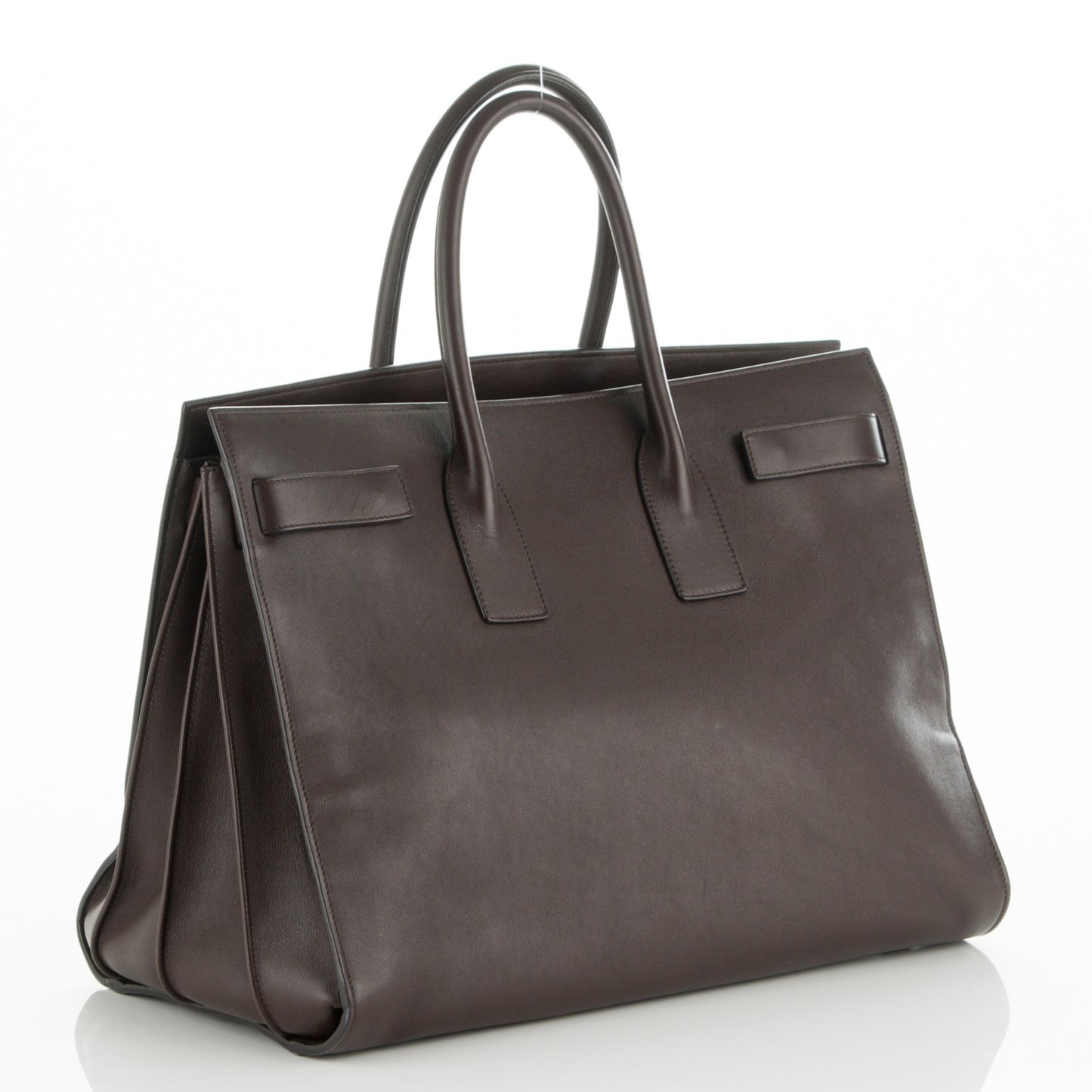 Calfskin Large Sac De Jour Carryall Dark Brown