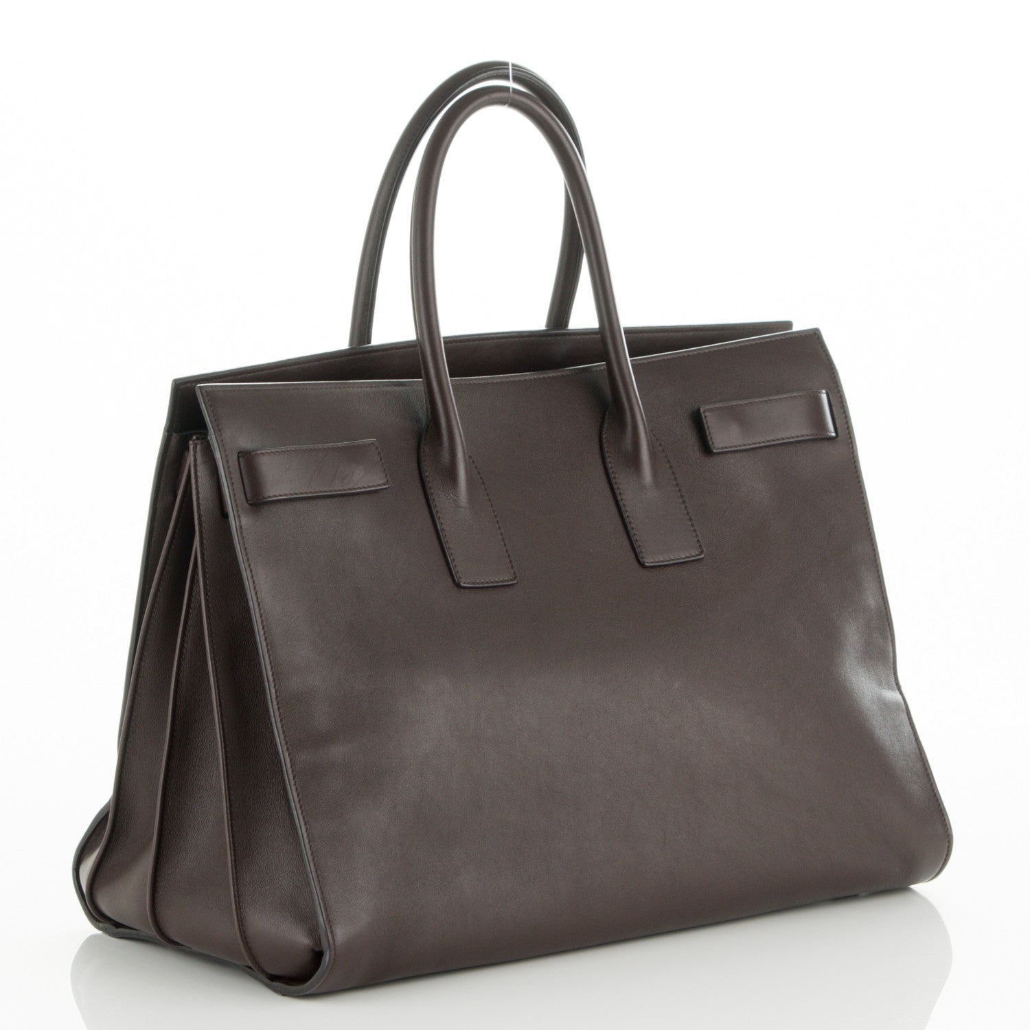 Saint Laurent Calfskin Large Sac De Jour Carryall Dark Brown 3 of 7