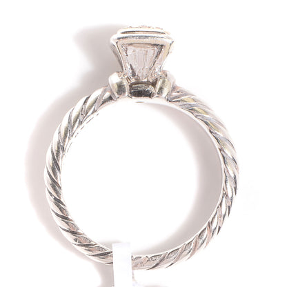 David Yurman Sterling Silver 18k Gold Cable Ring 5.5 3 of 7