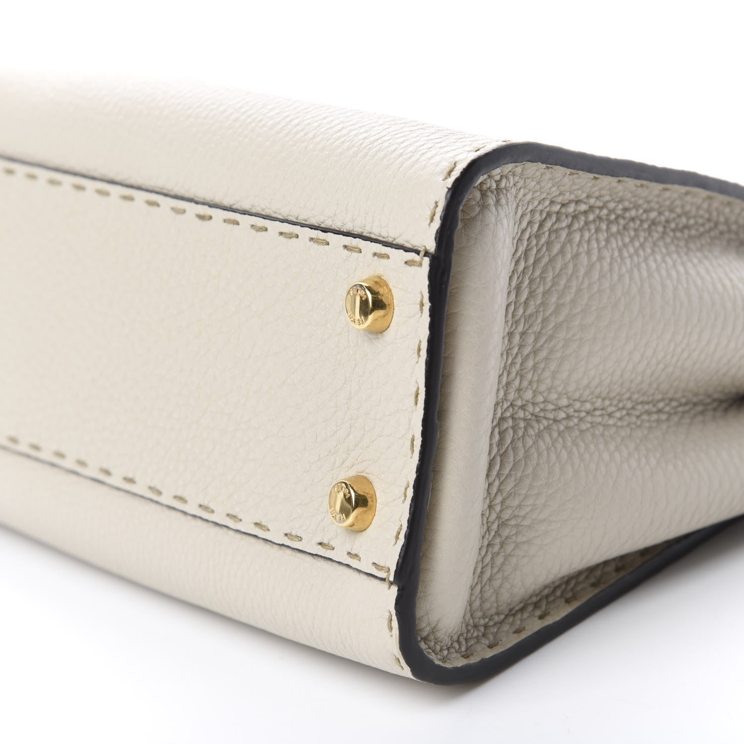 Fendi Cuoio Romano Selleria Medium Peekaboo Iconic Essentially Satchel Latte Laguna Tortora 8 of 11