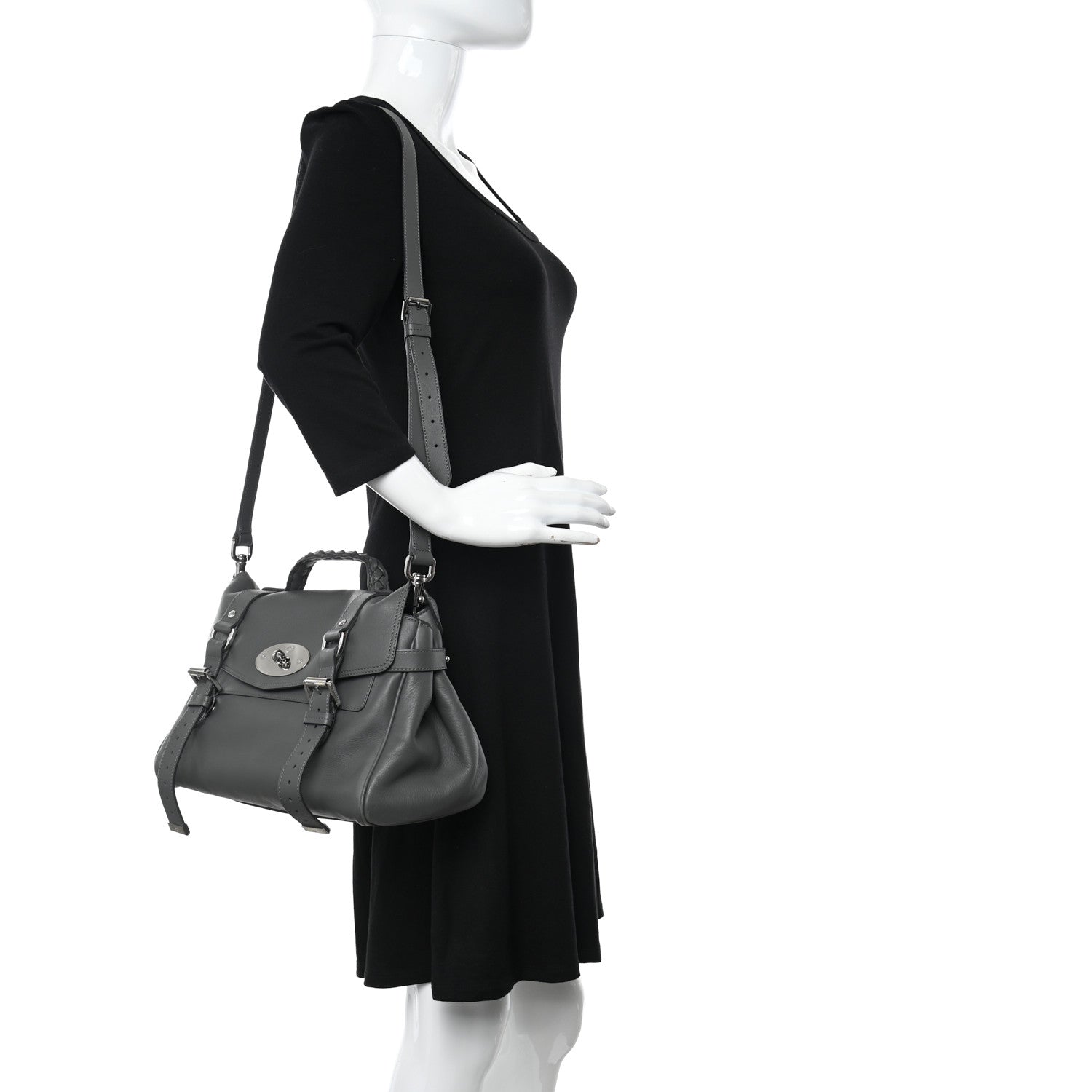Mulberry Smooth Calfskin Medium Alexa Pavement Grey 2 of 19
