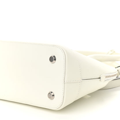 Balenciaga Grained Calfskin Logo S Ville Top Handle Bag White Black 8 of 8