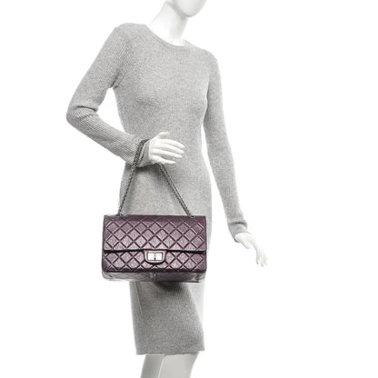 Chanel Metallic Calfskin Quilted 2.55 Reissue 227 Flap Plum 2 of 7