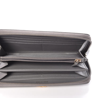 Chanel Lambskin Quilted Boy Zip Around Wallet Grey 5 of 14