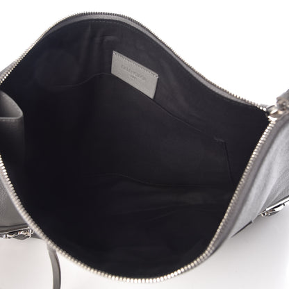 Balenciaga Chevre Silver Metallic Edge Hardware Pouch Gris Acier 5 of 7