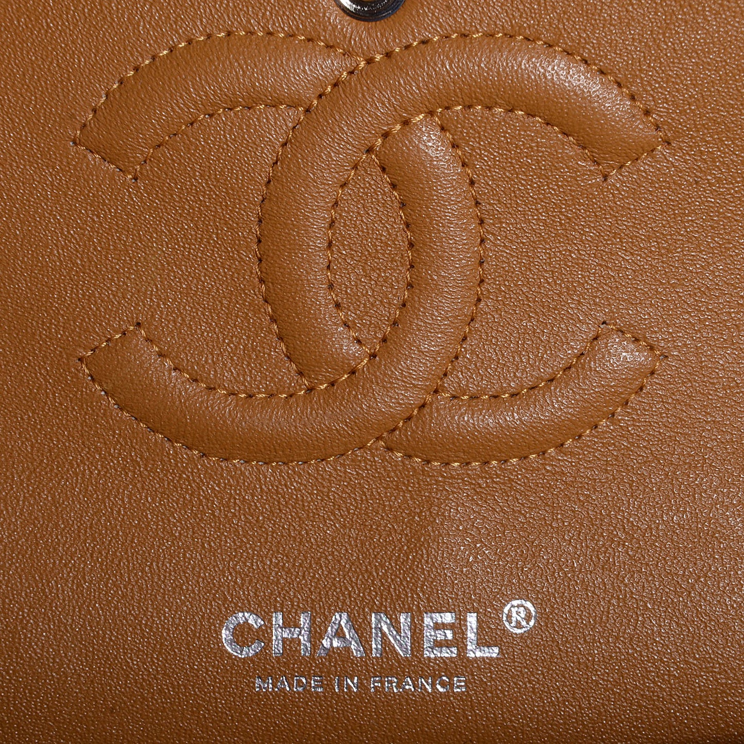 Lambskin Medium Double Flap Dark Beige