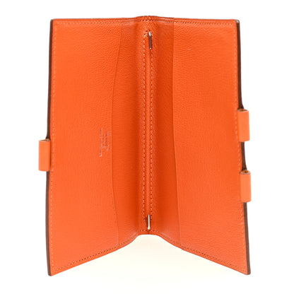Hermes Chevre Mysore Globe Trotter Agenda Cover PM Orange 5 of 6