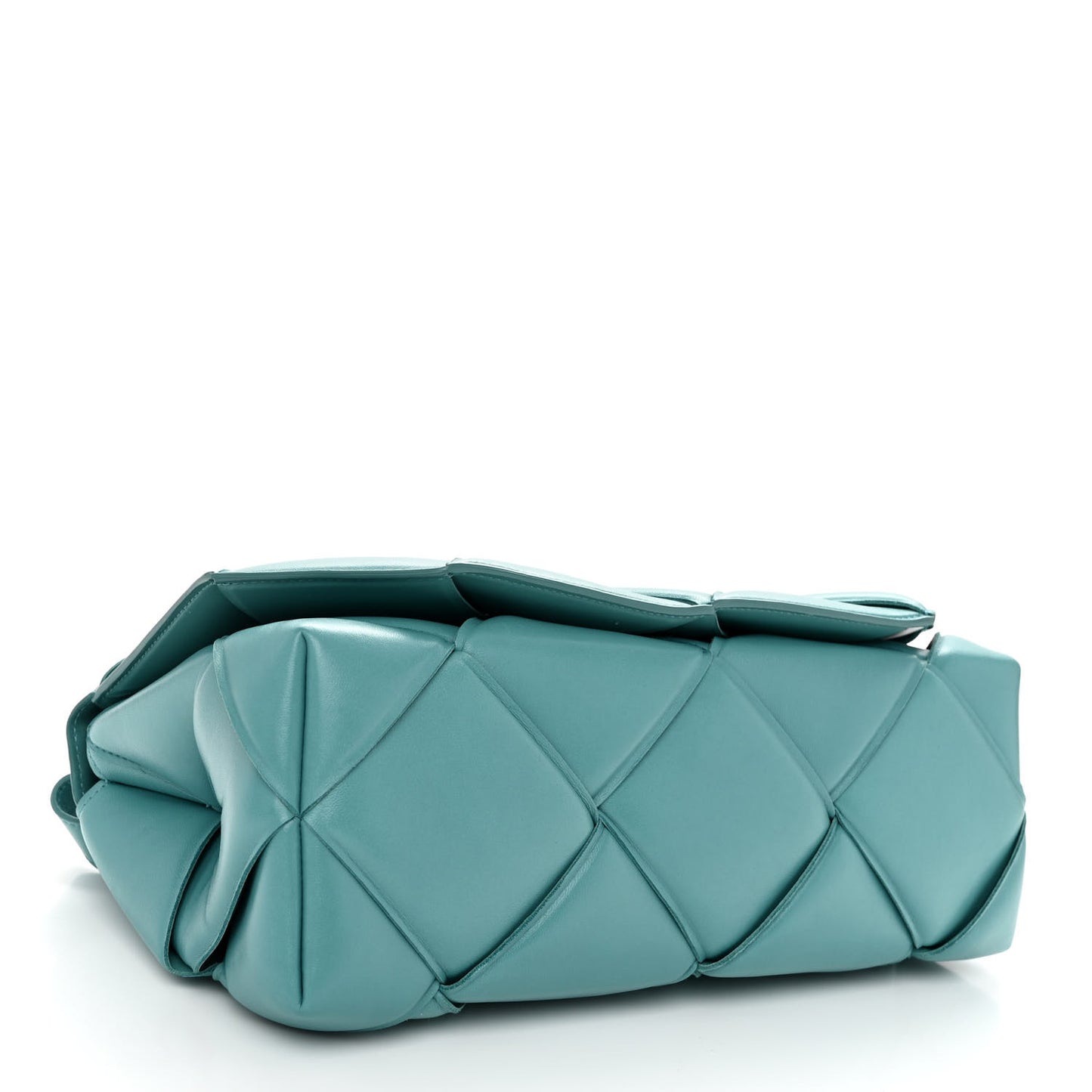 Nappa Intreccio Padded Top Handle Shoulder Bag Linoleum