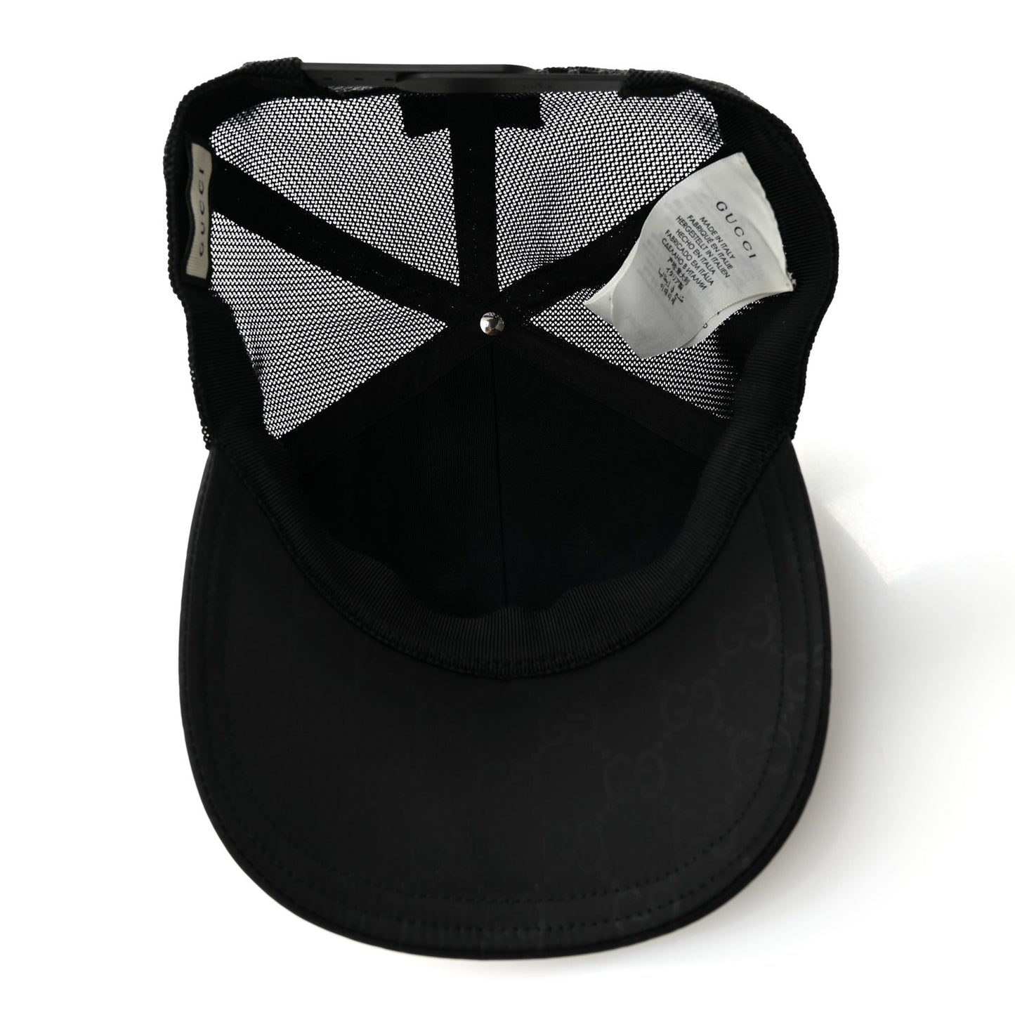 GG Supreme Monogram Baseball Hat S 57 Black