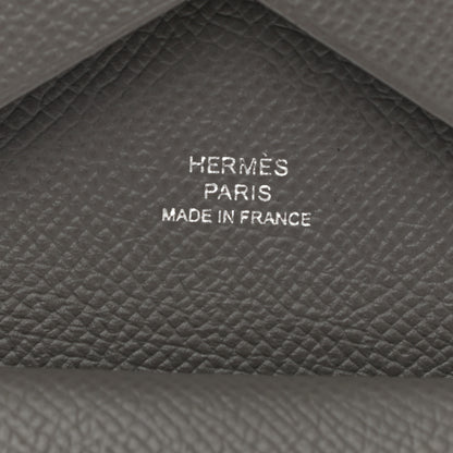 Hermes Epsom Calvi Duo Card Case Gris Meyer 6 of 6