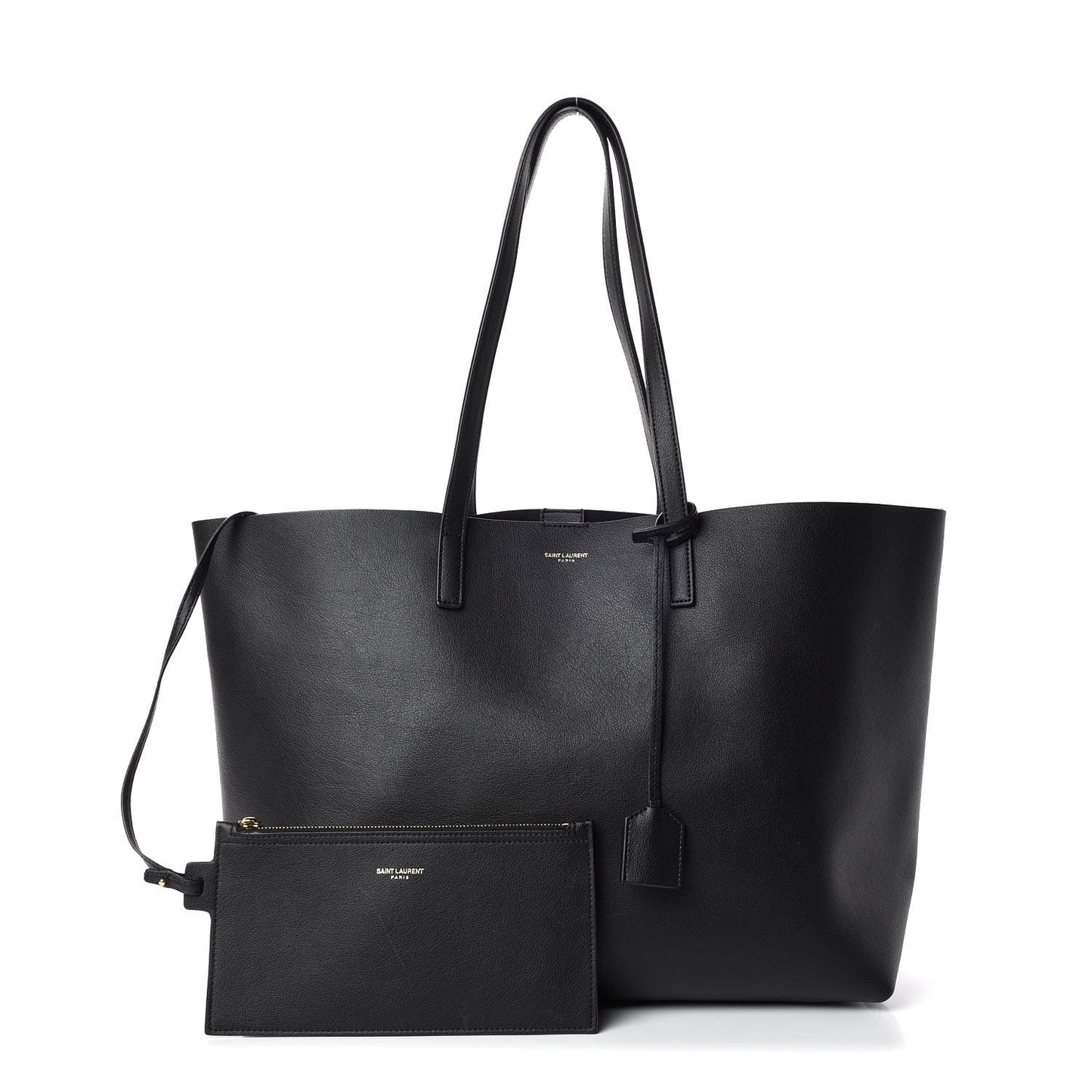Calfskin Large Shopping Tote Black
