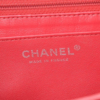 Chanel Washed Caviar Quilted Maxi Single Flap Fuchsia 9 of 13