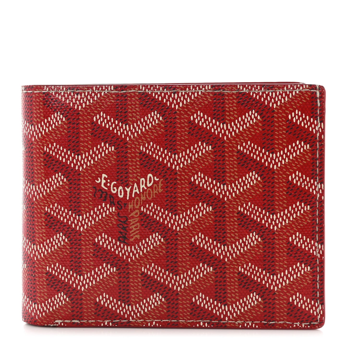 Goyardine Bi-Fold Victoire PM Wallet Red