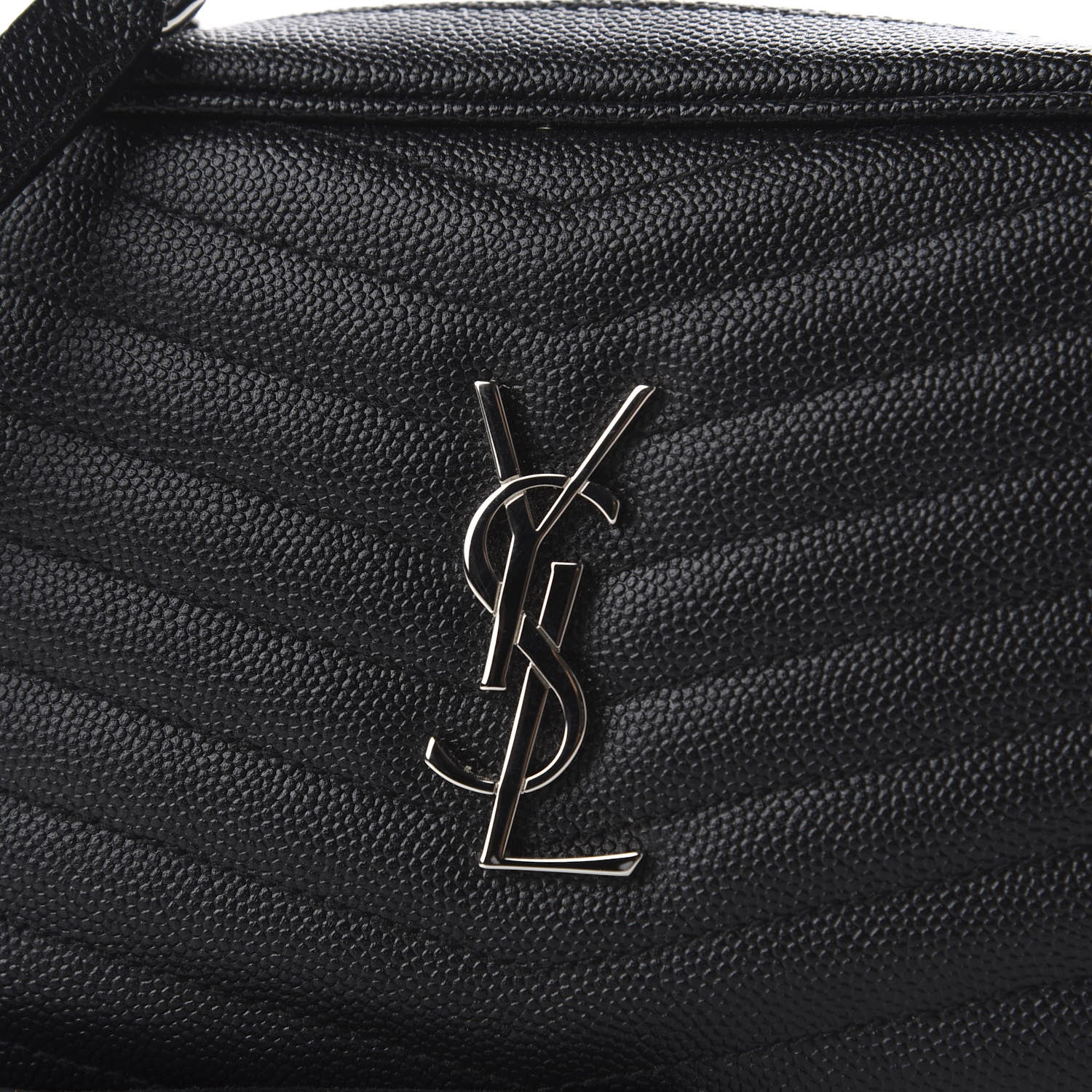 Saint Laurent Grain De Poudre Matelasse Monogram Mini Lou Camera Bag Black 10 of 11