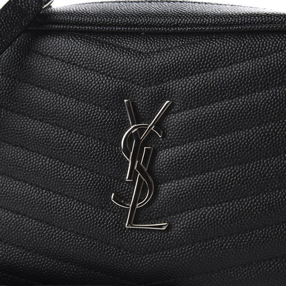 Saint Laurent Grain De Poudre Matelasse Monogram Mini Lou Camera Bag Black 10 of 11