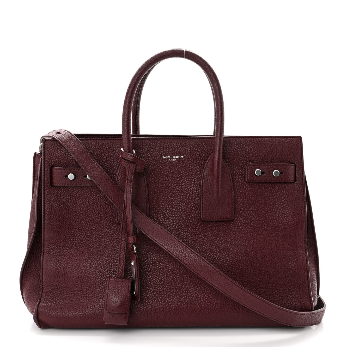 Grained Calfskin Small Supple Sac De Jour Dark Pallisandre