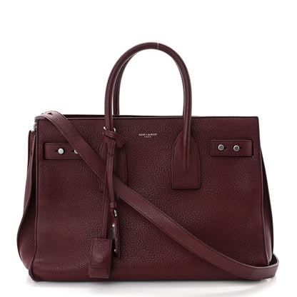 Saint Laurent Grained Calfskin Small Supple Sac De Jour Dark Pallisandre 3 of 16