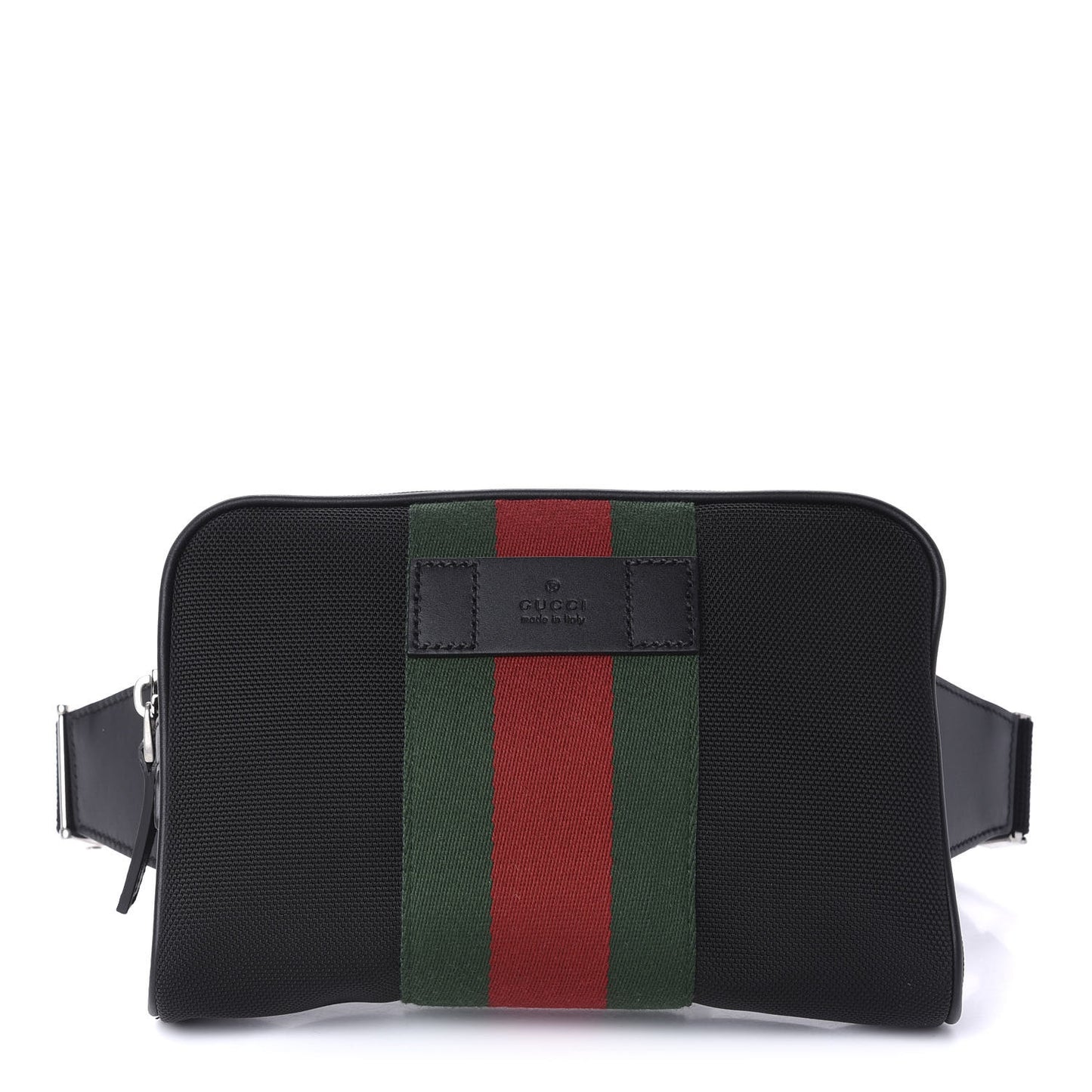 Canvas Web Slim Belt Bag Black