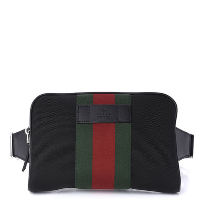 Gucci Canvas Web Slim Belt Bag Black 1 of 10