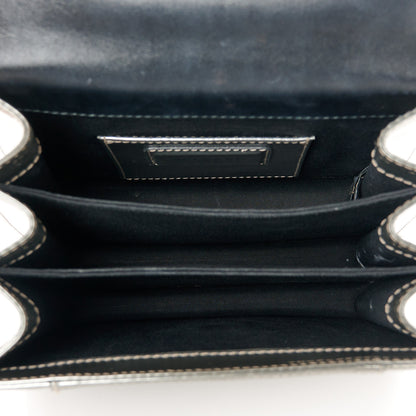 Bulgari Metallic Calfskin Serpenti Forever Top Handle Silver 5 of 10