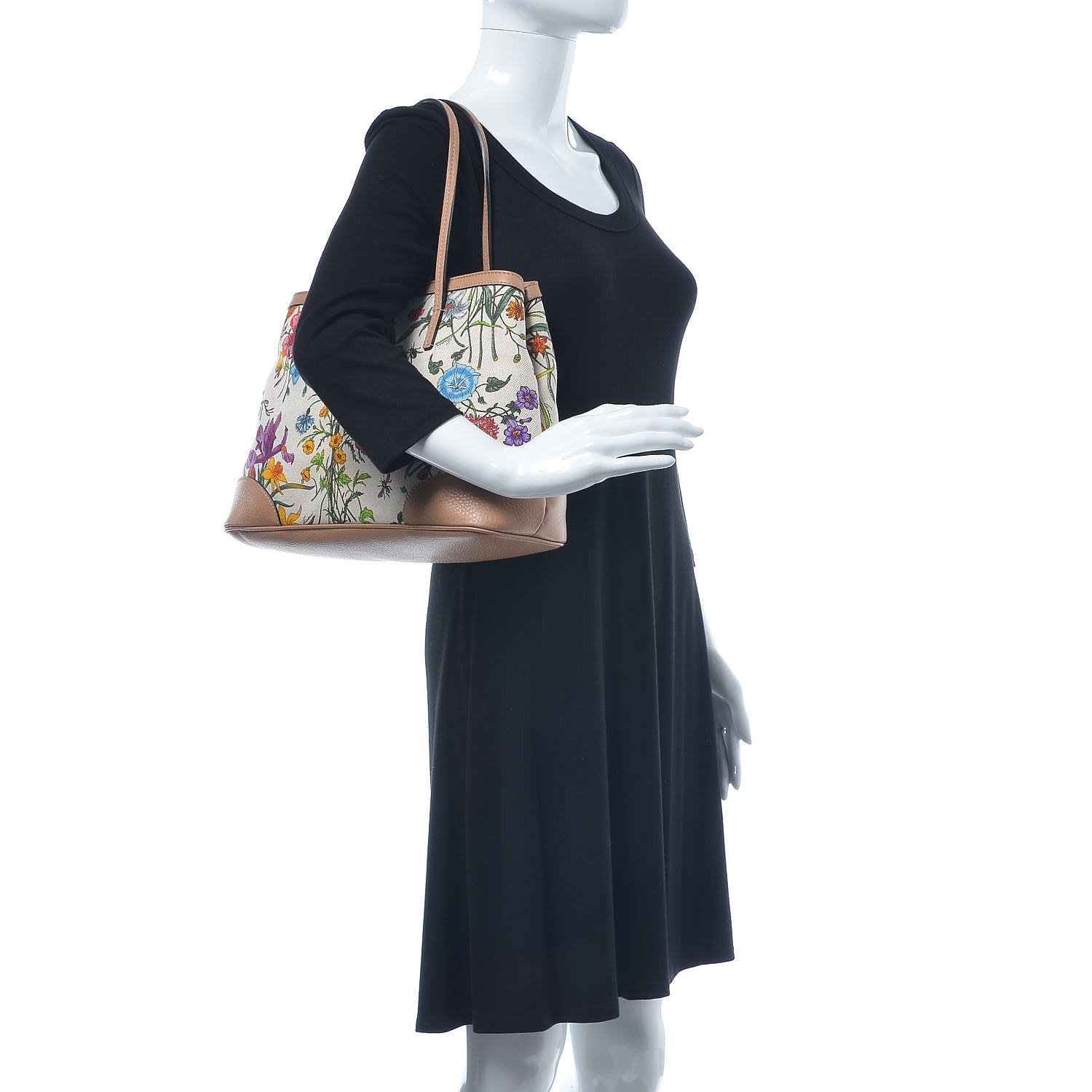 Gucci Canvas Floral Flora Tote White 2 of 11