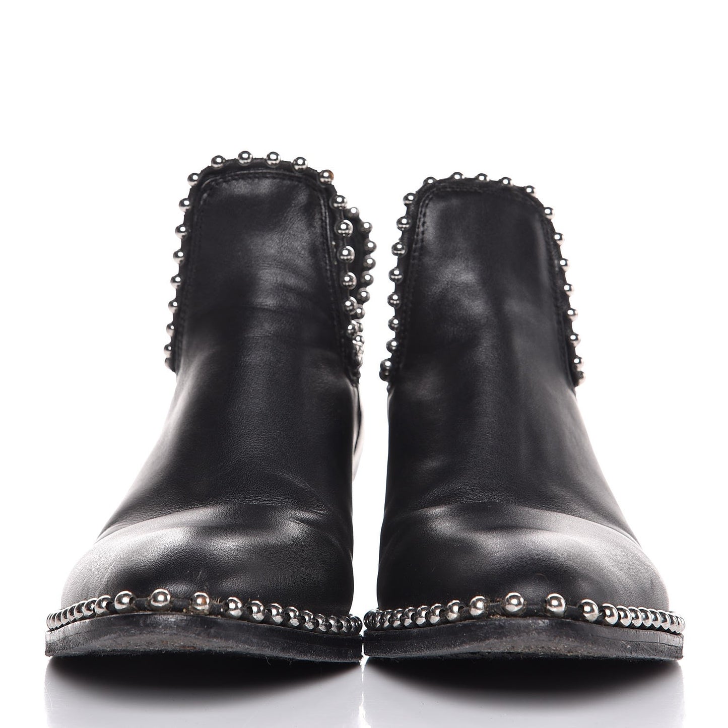 Calfskin Studded Kori Cutout Boots 36 Black