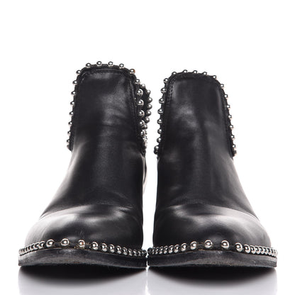 Alexander Wang Calfskin Studded Kori Cutout Boots 36 Black 2 of 15
