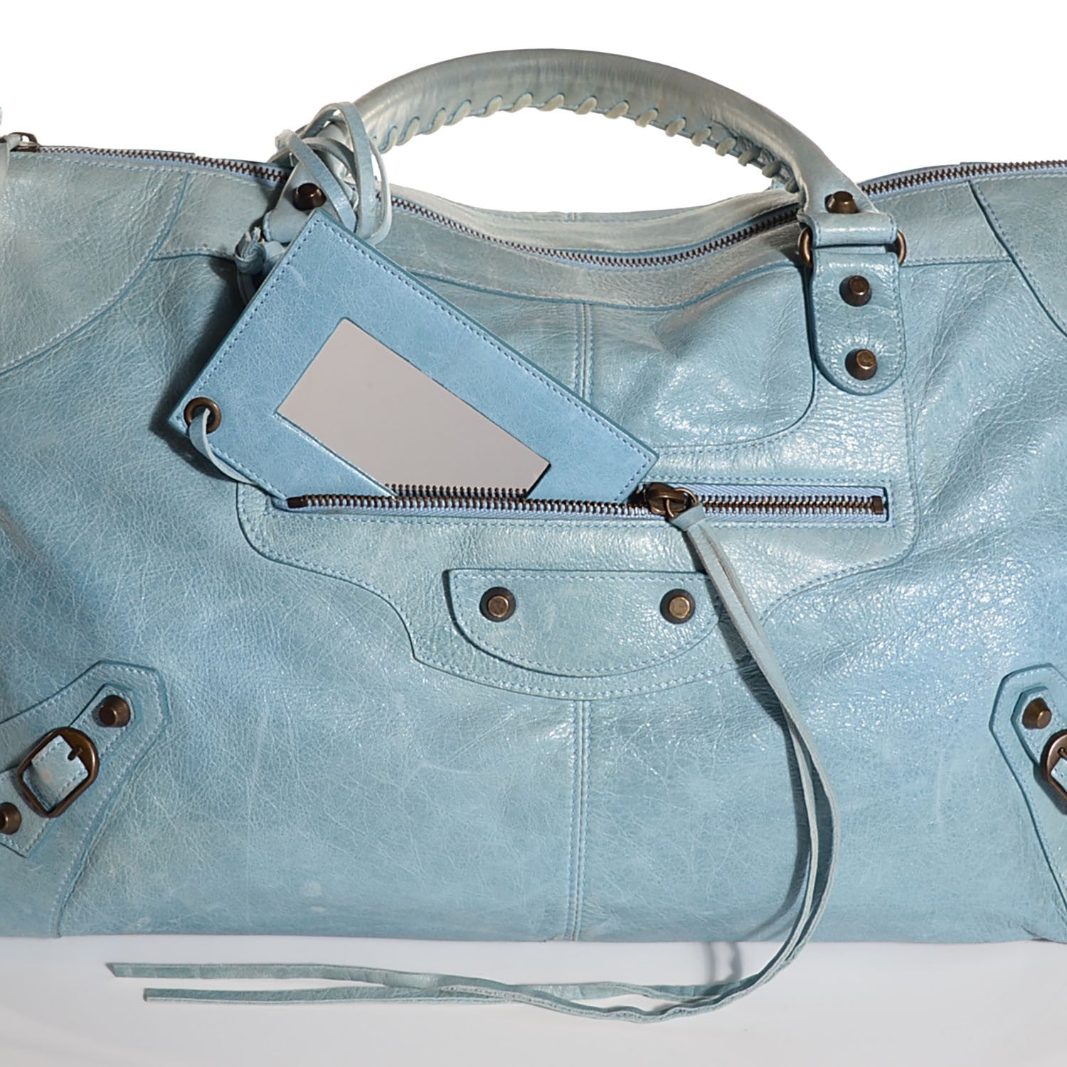 Balenciaga Chevre Classic Hardware Work Sky Blue 6 of 13