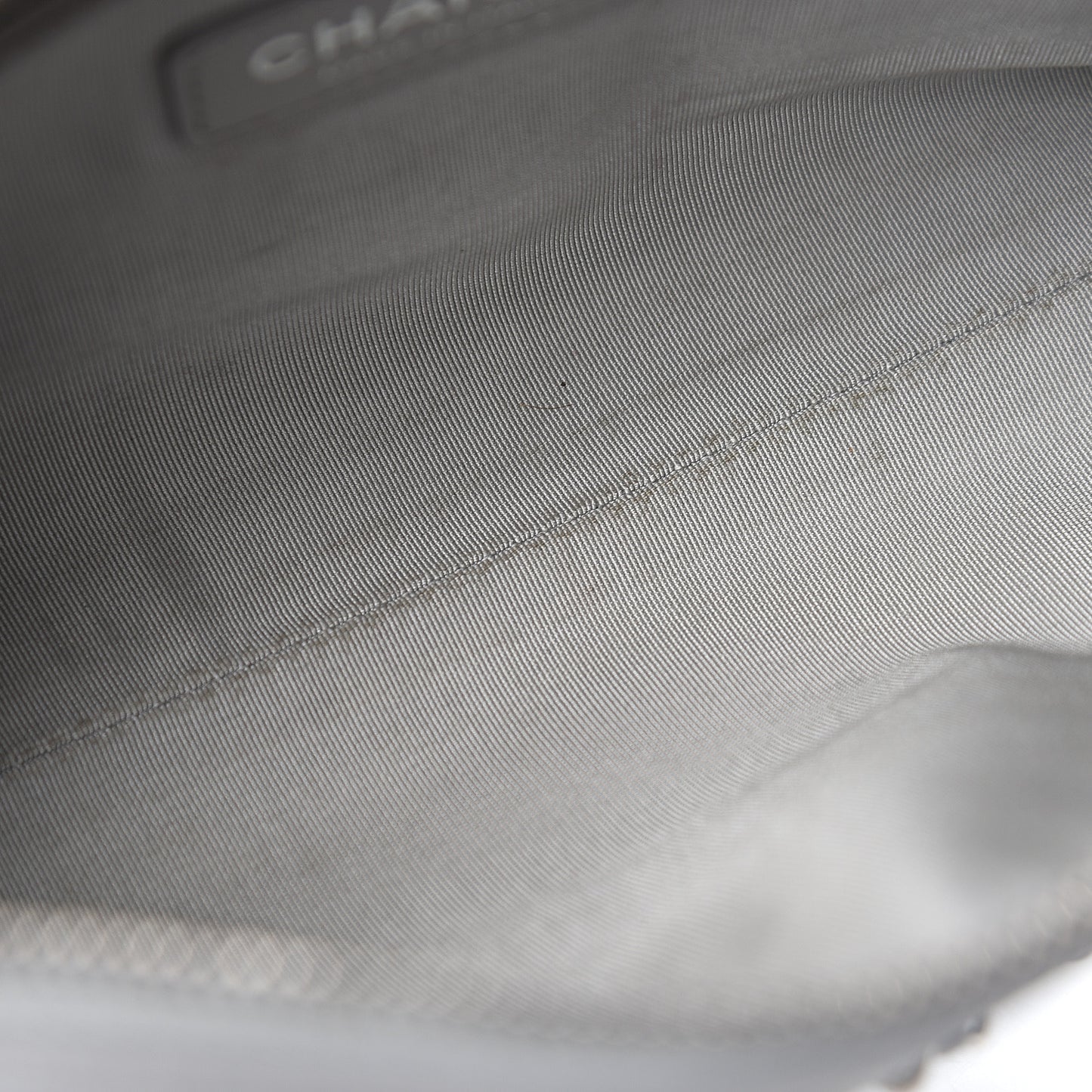 Calfskin Chain 20s Signature Bowling Bag Light Gray